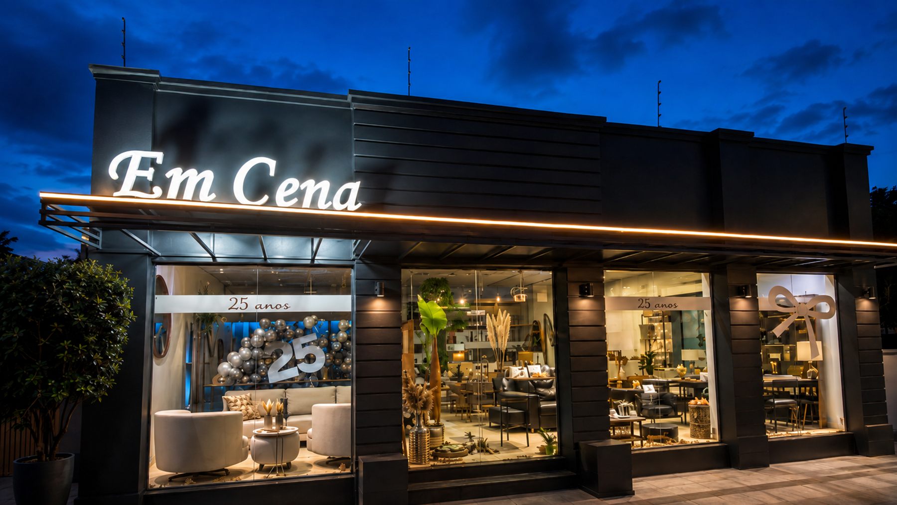 Fachada do showroom Em Cena em São Borja/RS